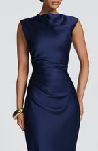 Avielle | vestido maxi de cuello alto