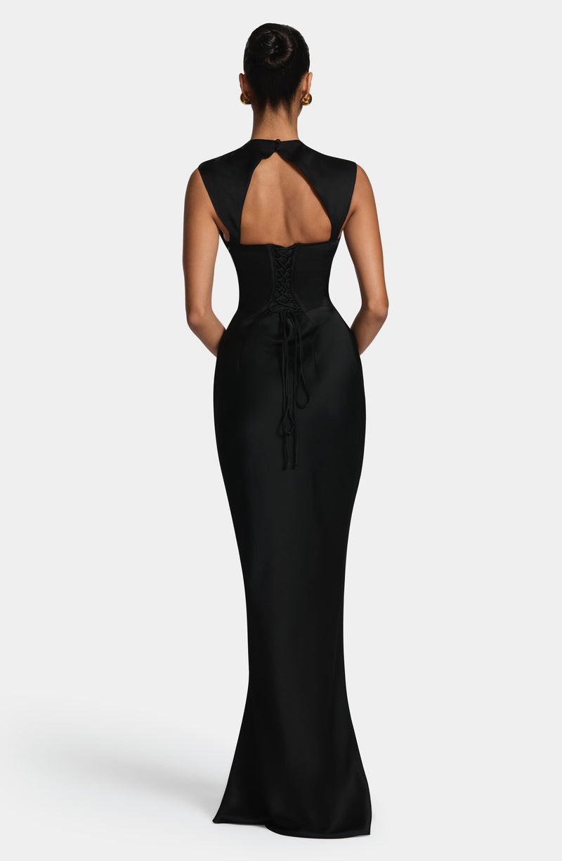 Avielle | vestido maxi de cuello alto