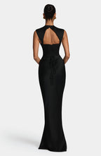 Avielle | vestido maxi de cuello alto