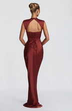 Avielle | vestido maxi de cuello alto