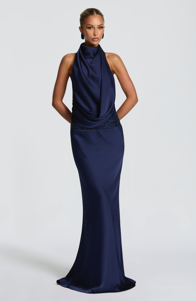 Armelle | vestido maxi drapeado