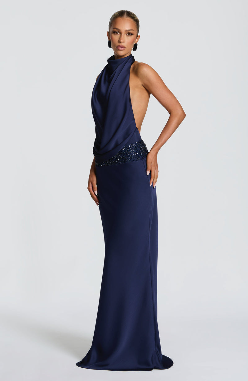 Armelle | vestido maxi drapeado