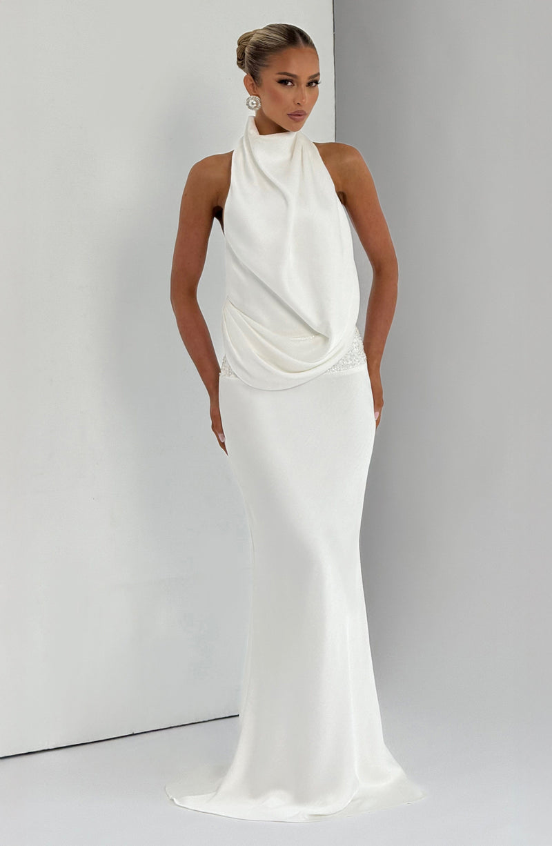 Armelle | vestido maxi drapeado