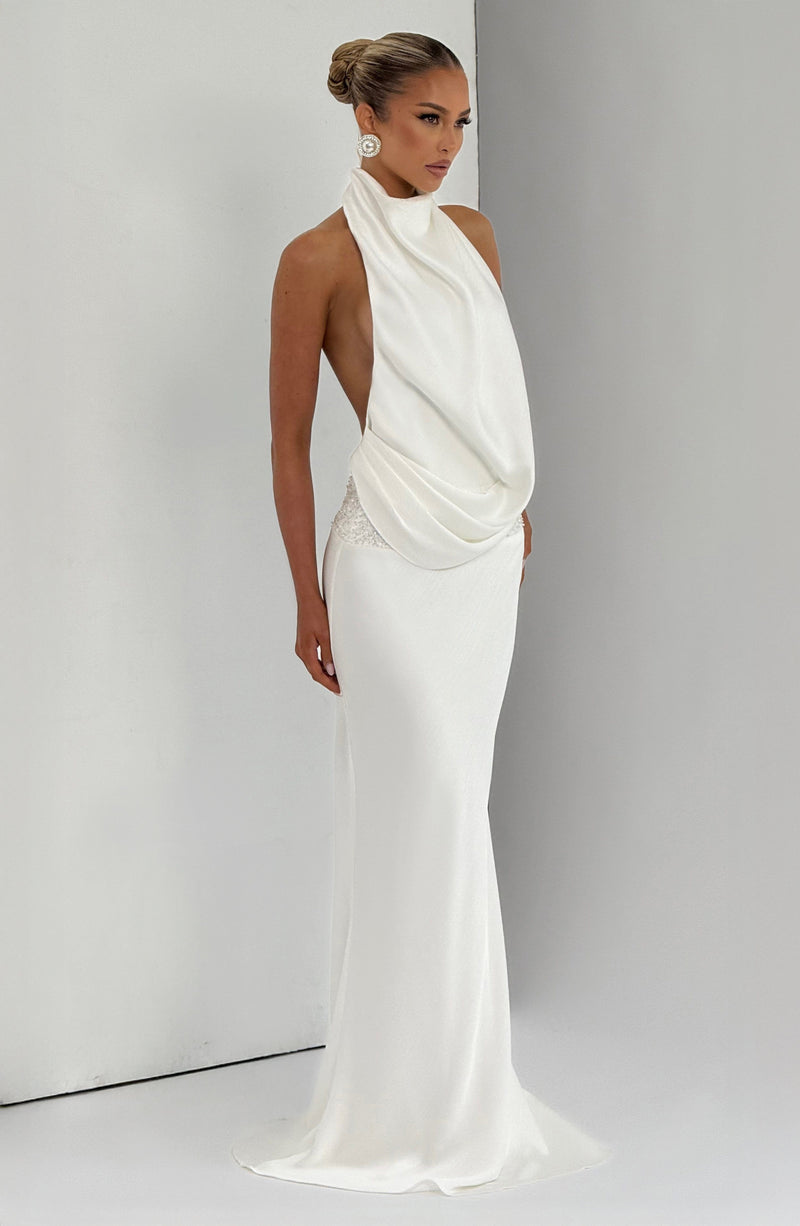 Armelle | vestido maxi drapeado