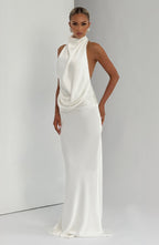 Armelle | vestido maxi drapeado