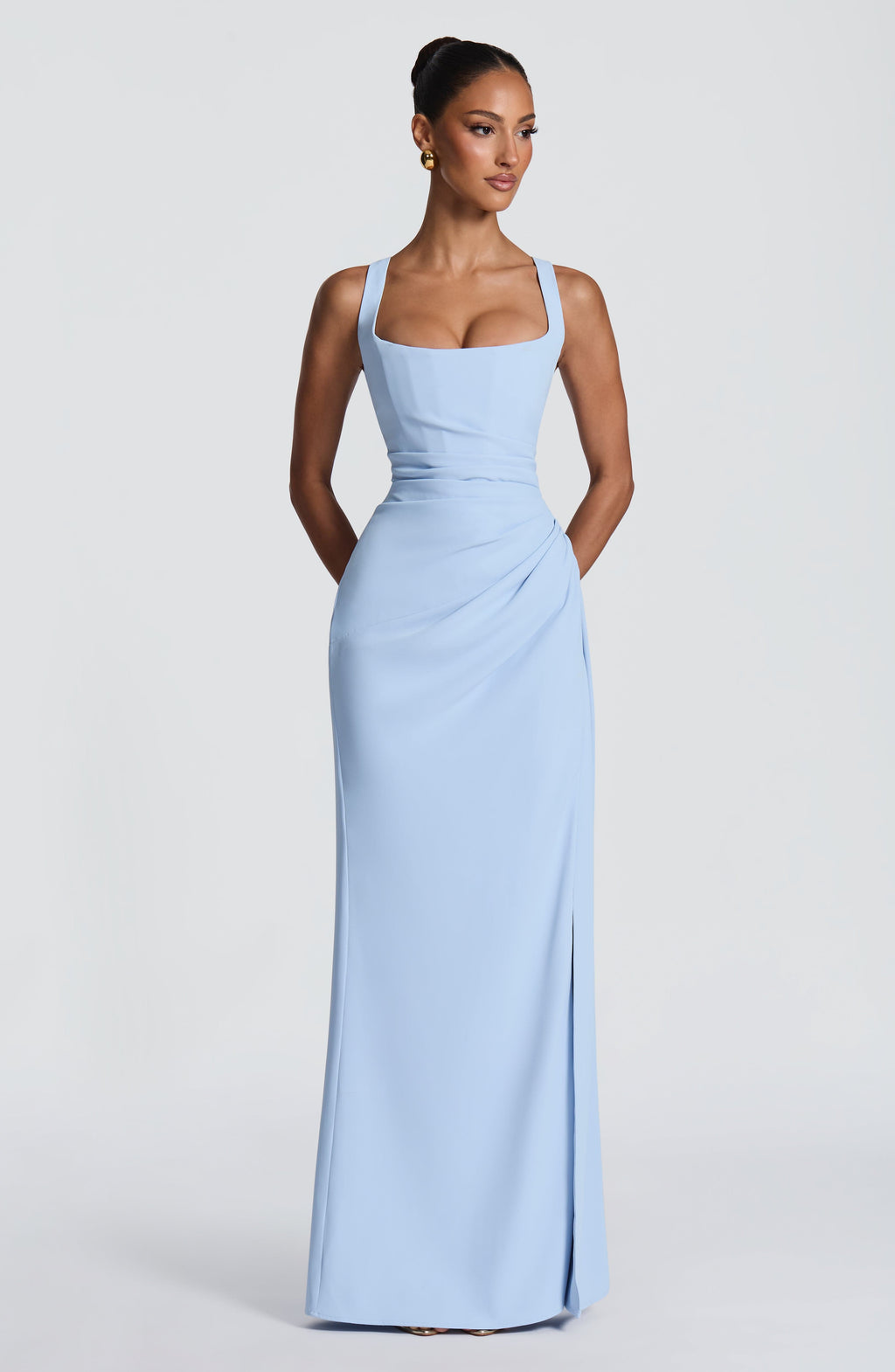 Laleh | vestido maxi cuello cuadrado