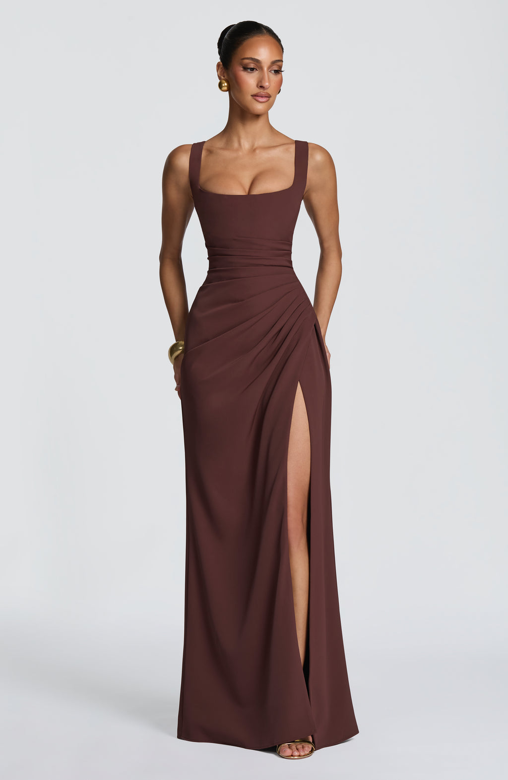 Laleh | vestido maxi cuello cuadrado