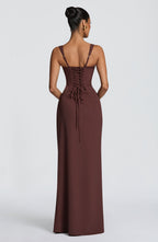 Laleh | vestido maxi cuello cuadrado