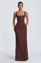 Laleh | vestido maxi cuello cuadrado