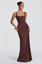 Laleh | vestido maxi cuello cuadrado