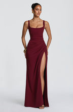 Laleh | vestido maxi cuello cuadrado