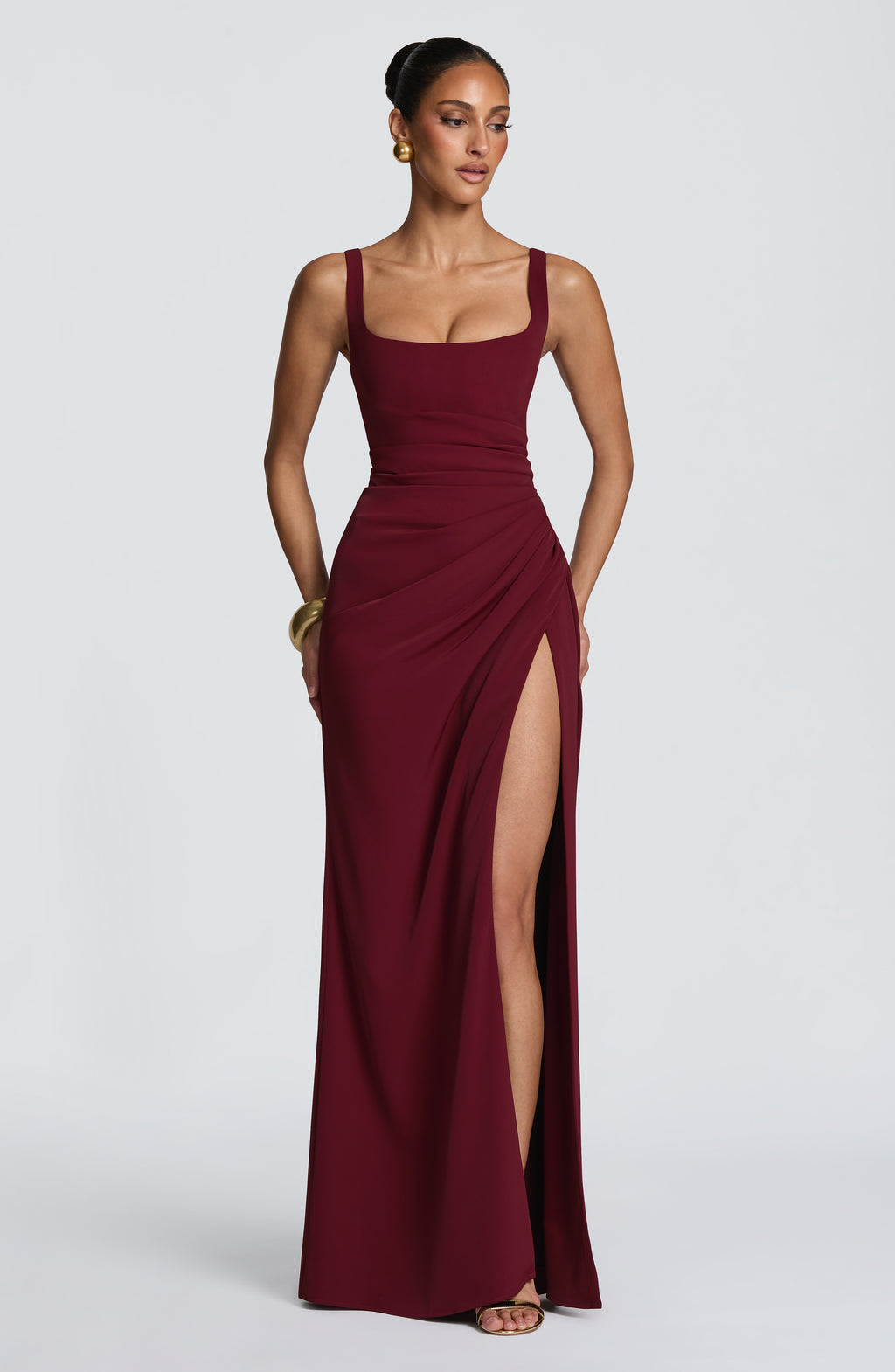 Laleh | vestido maxi cuello cuadrado