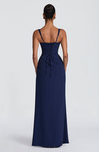 Laleh | vestido maxi cuello cuadrado