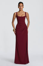 Laleh | vestido maxi cuello cuadrado