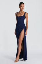 Laleh | vestido maxi cuello cuadrado