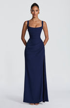 Laleh | vestido maxi cuello cuadrado