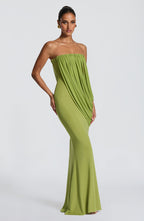 Chapala | vestido maxi drapeado