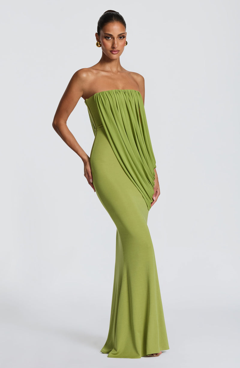 Chapala | vestido maxi drapeado