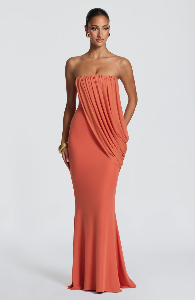 Vienna | vestido maxi drapeado