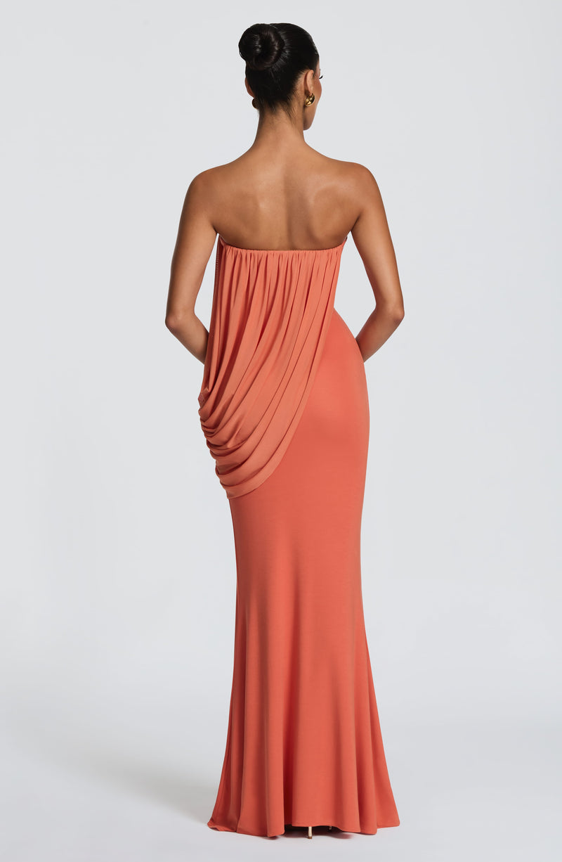 Vienna | vestido maxi drapeado