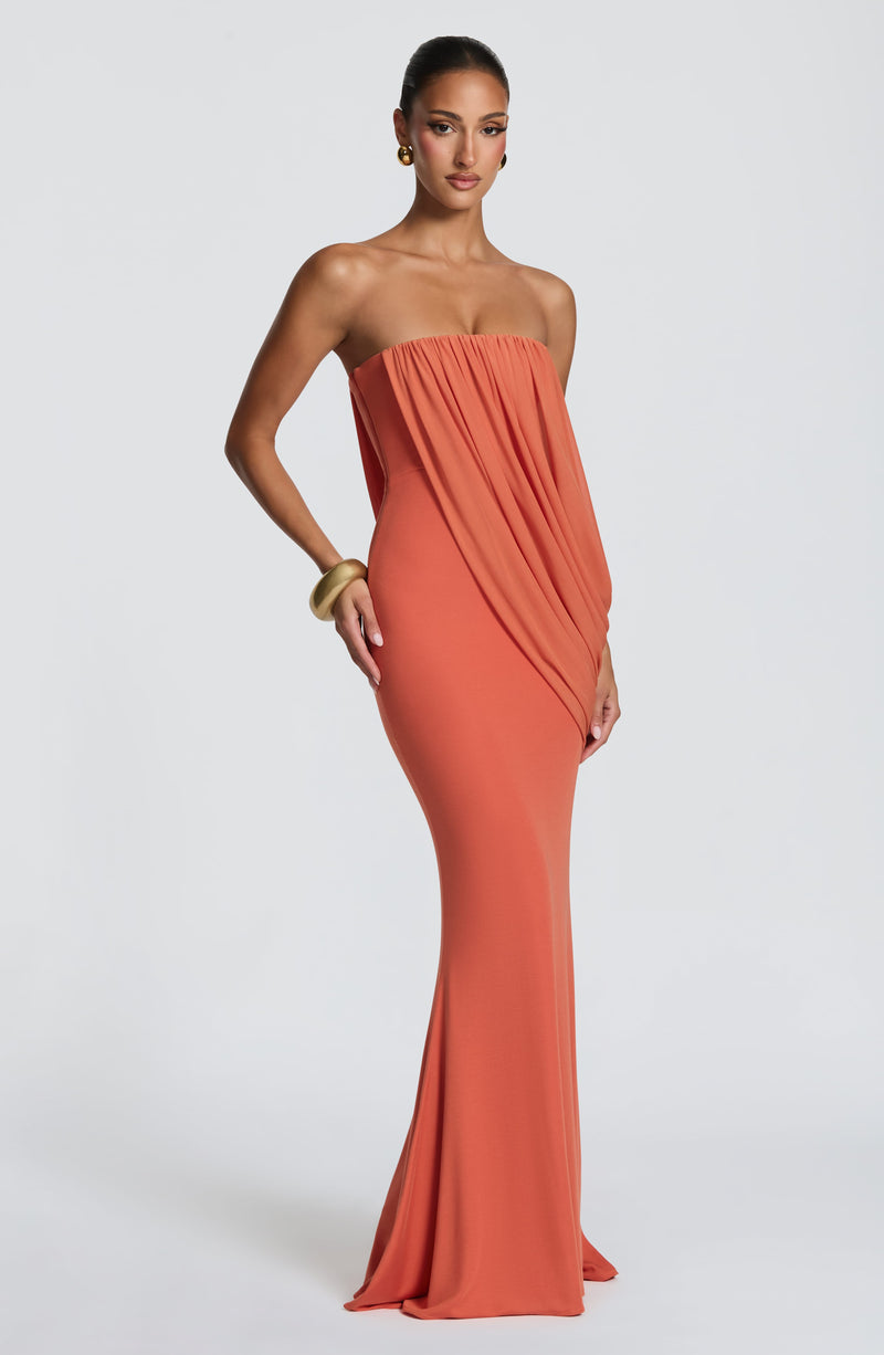 Chapala | vestido maxi drapeado