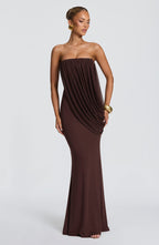 Chapala | vestido maxi drapeado