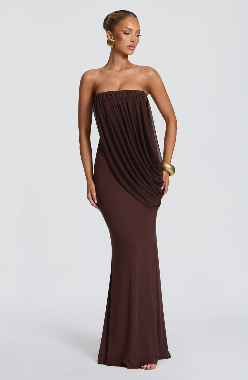 Vienna | vestido maxi drapeado