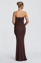 Chapala | vestido maxi drapeado