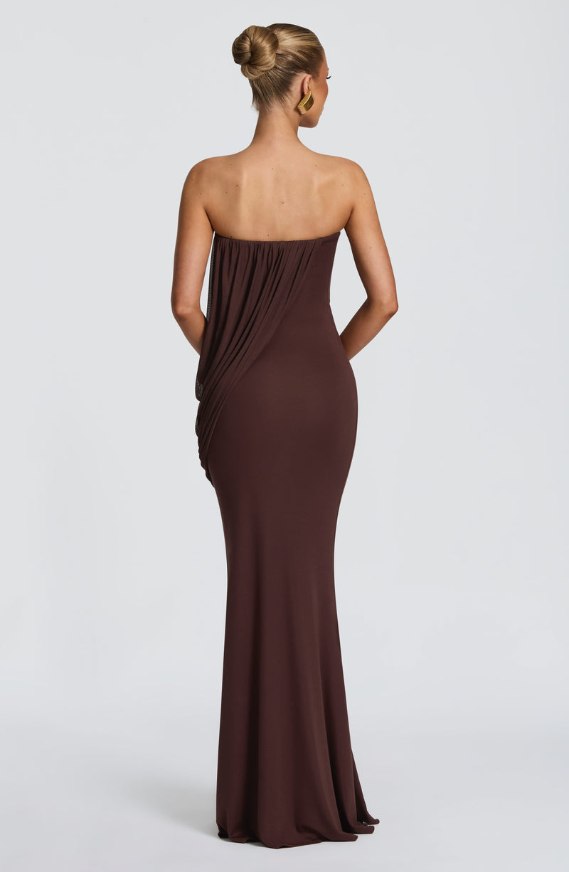 Chapala | vestido maxi drapeado