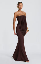 Chapala | vestido maxi drapeado