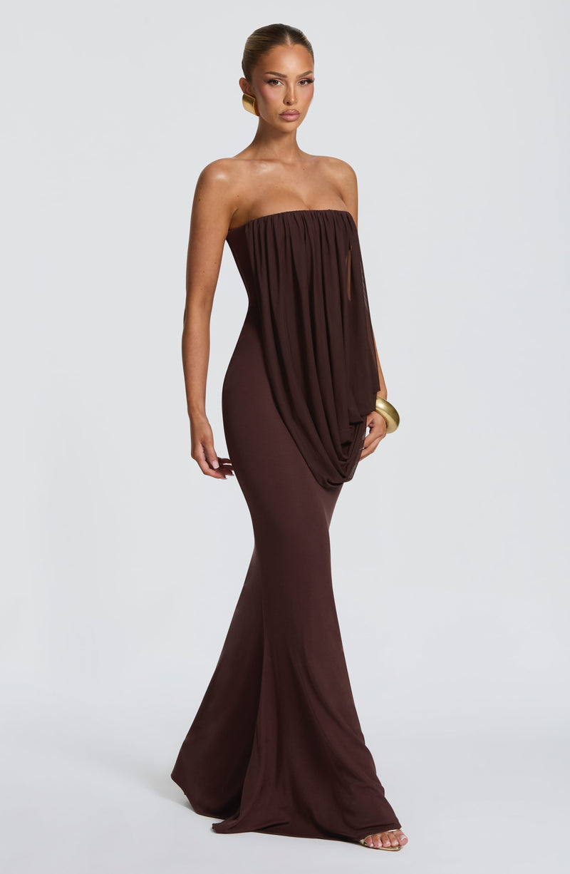 Chapala | vestido maxi drapeado