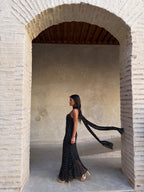 Vestido midi de lunares, vista lateral