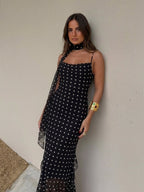 Vestido midi de lunares, quinta vista