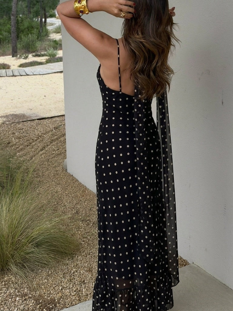 Vestido midi de lunares, octava vista