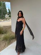 Vestido midi de lunares, novena vista