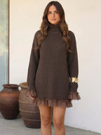 Vestido midi de tejido suave corte recto, sexta vista