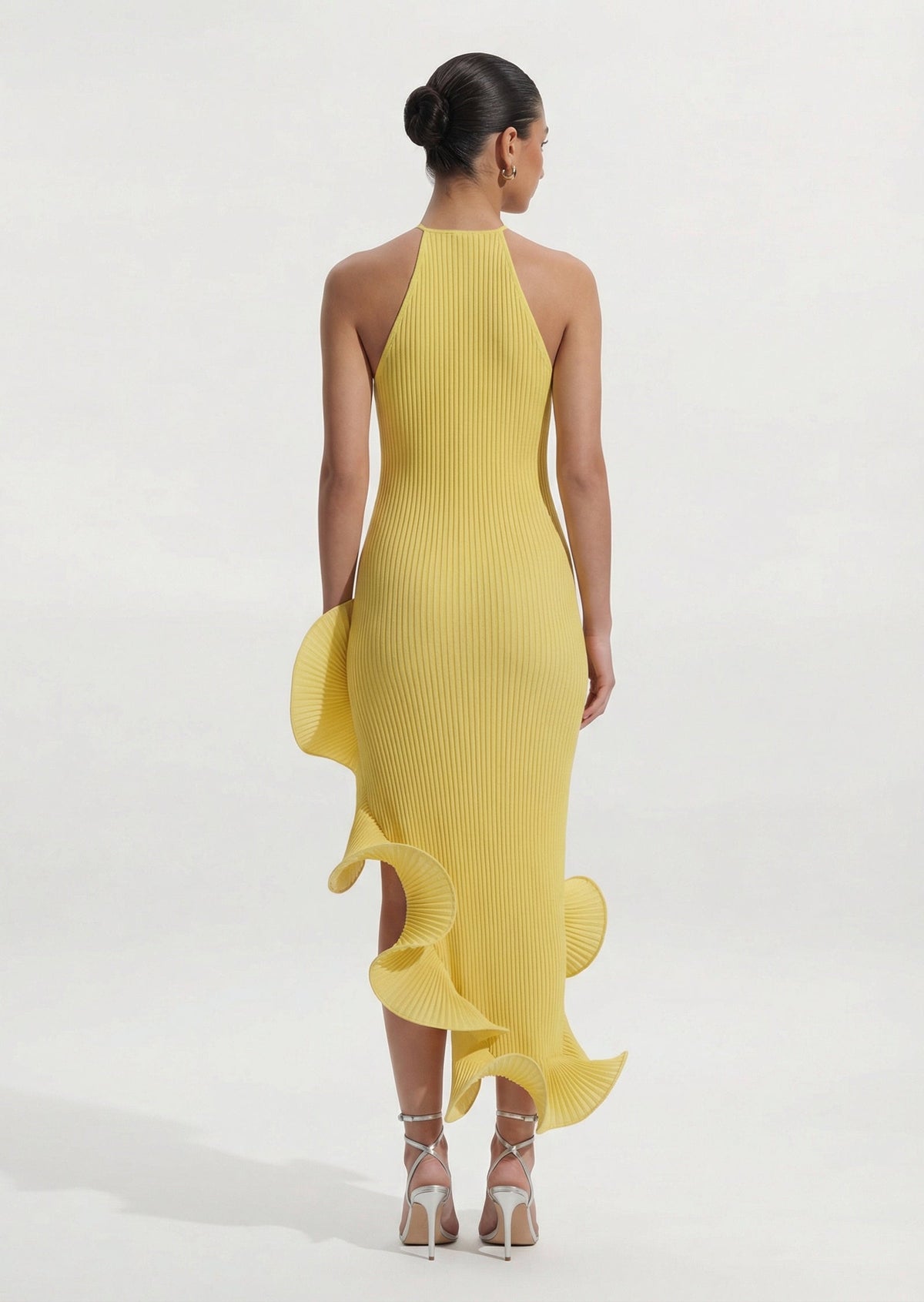 Volante | vestido midi halter