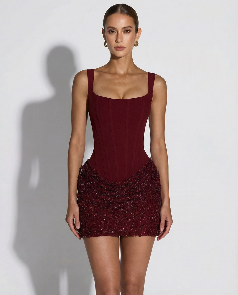 Leonor | vestido corsé con brillo
