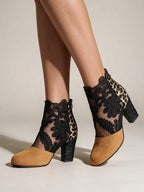 Zapatillas con forro transpirable, color leopardo beige, vista frontal