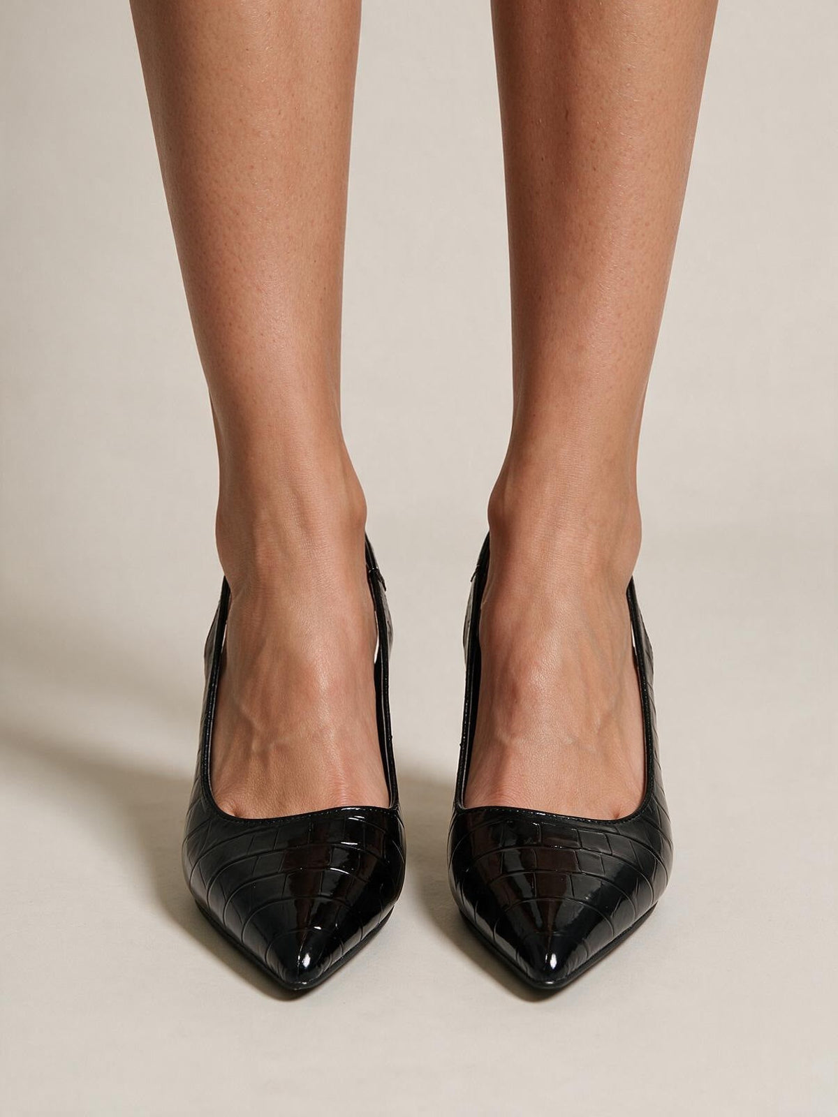 Zapatillas de tacón ancho, color negro, tercera vista